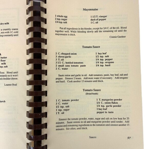 Cookin With Home Storage By Vicki Tate Revised Ed Spiral Bound Cookbook 1993 - Picture 8 of 12